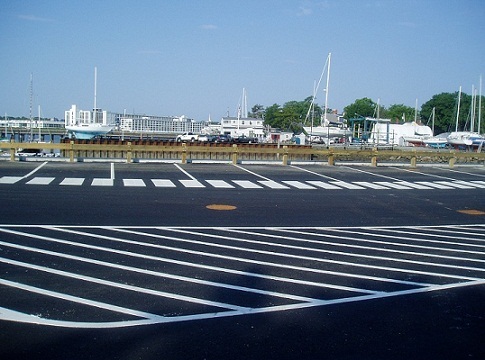 The new parking lot